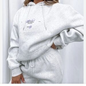 White fox oversized hoodie